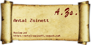 Antal Zsinett névjegykártya